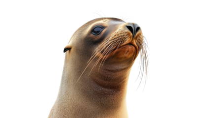 Calm seal portrait with fine details