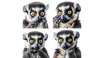 Obraz premium Lemur shows emotions in close ups