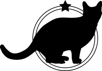 Cat silhouette, Cat, Cat breeds, logo, vector, silhouette, i love my dog, animal, illustration, icon, sign, design, black, symbol, pet, love