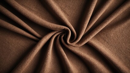 Fototapeta premium Brown fabric texture with soft folds for background design, abstract template ideal for textiles, fashion, or elegant presentations.