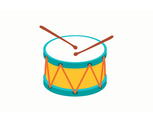 drum and drumsticks