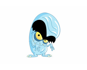funny blue Monster