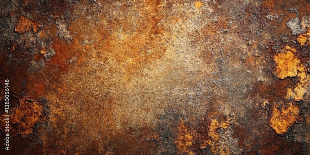 Poster rusty abstract background featuring a textured surface with orange and brown tones, highlighting rou