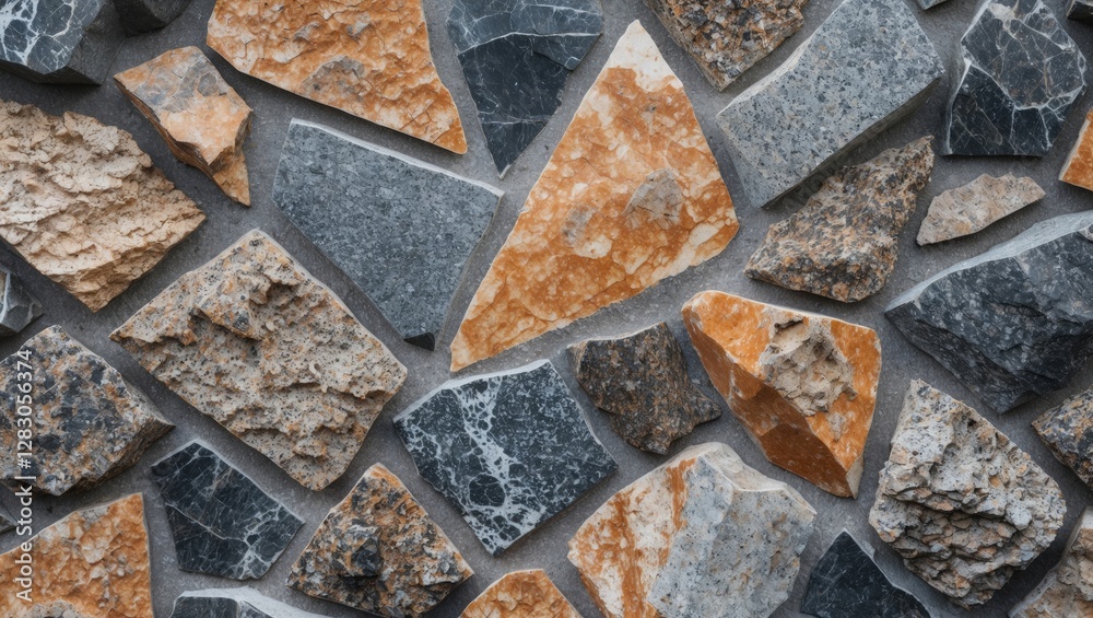 Poster granite stone texture with various colors and patterns suitable for backgrounds in design and archit