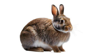 Fototapeta premium rabbit isolated on white, rabbit isolated on transparent background png