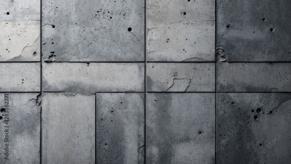Poster textured gray concrete background with abstract patterns showcasing imperfections and cracks for mod
