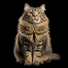 Fototapeta premium Charming House Cat with a Cute and Fluffy Appearance