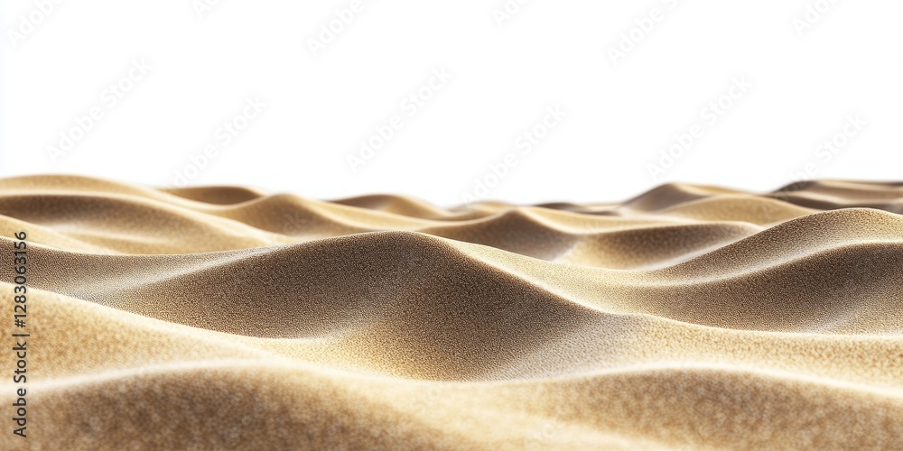 Aufkleber golden sand waves gently undulating against a bright white backdrop creating a serene and minimalist