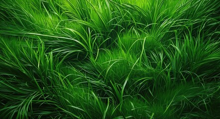 Lush green grass texture background for natural and botanical designs