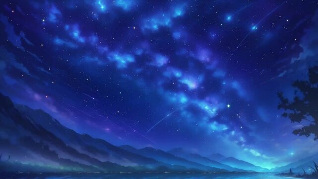 満天の星々　アニメ風