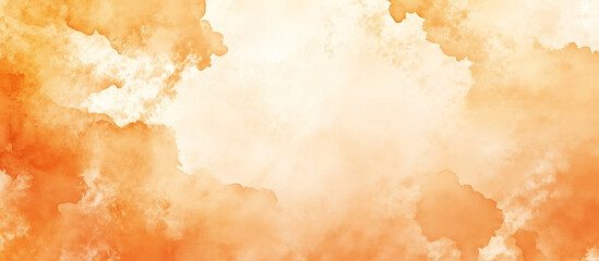 Fototapeta premium orange watercolor banner background, Ai generated images