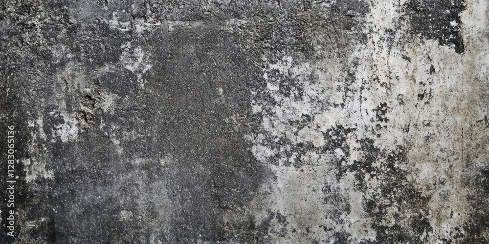Poster textured rough cement surface with dark gray and light gray patches, showcasing weathered imperfecti