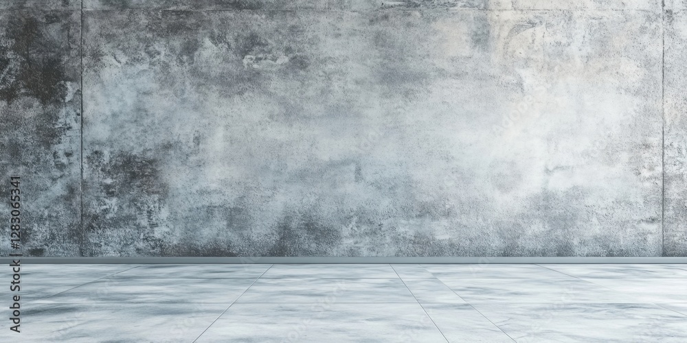 Leinwandbilder gray textured concrete wall backdrop with a smooth stone floor and ample empty space for conveying a