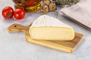 Soft brie cheese with mold
