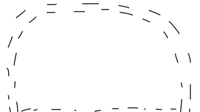 The double round frame consists of broken lines or segments.