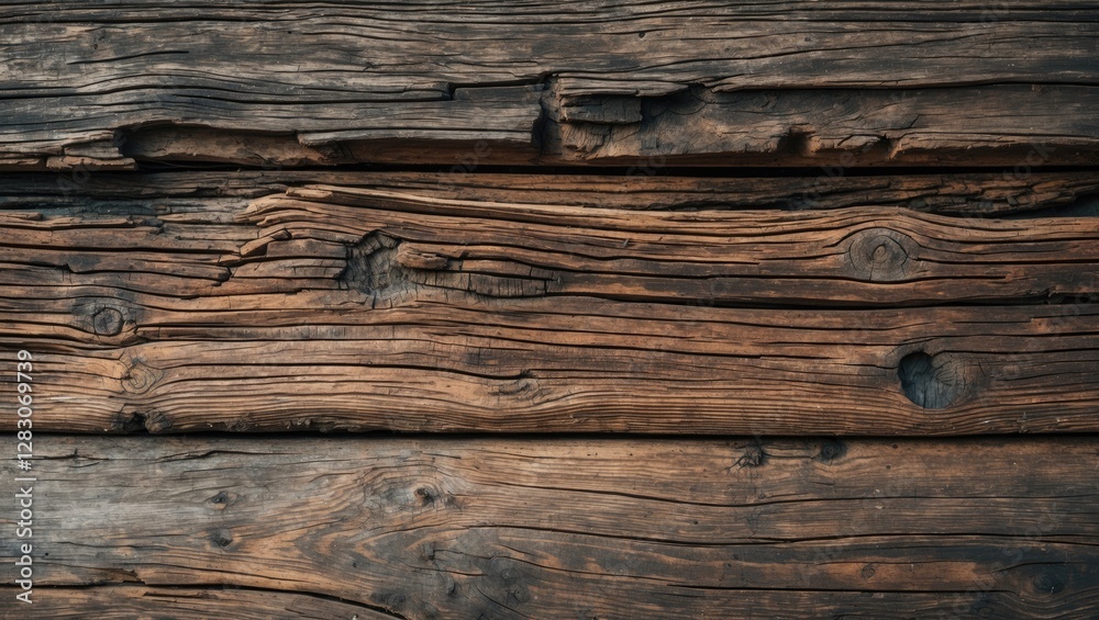 Poster detailed texture of aged wooden boards showcasing natural grain patterns and cracks ideal for vintag