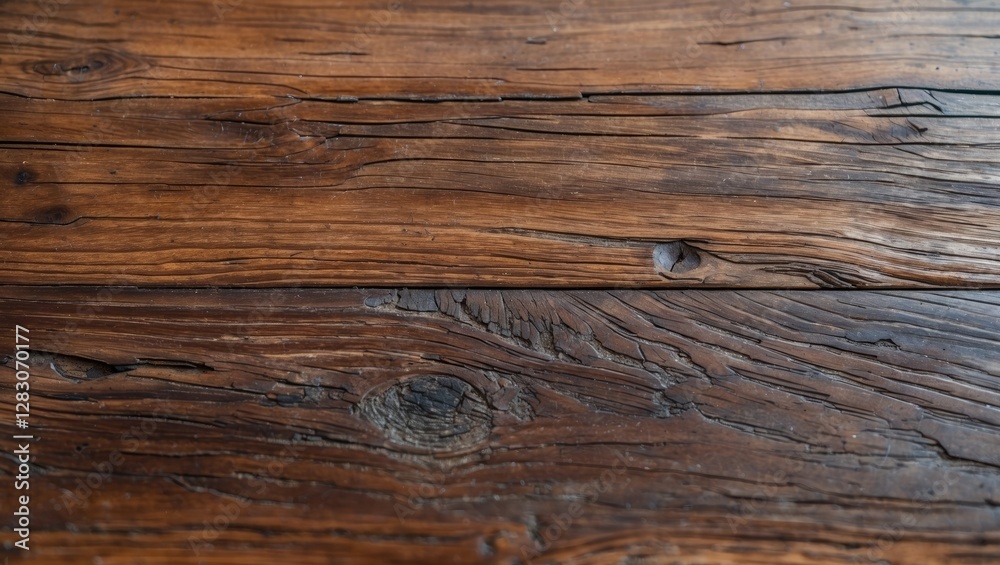 Poster detailed close-up of weathered wooden bench surface showcasing natural grain patterns and textures f