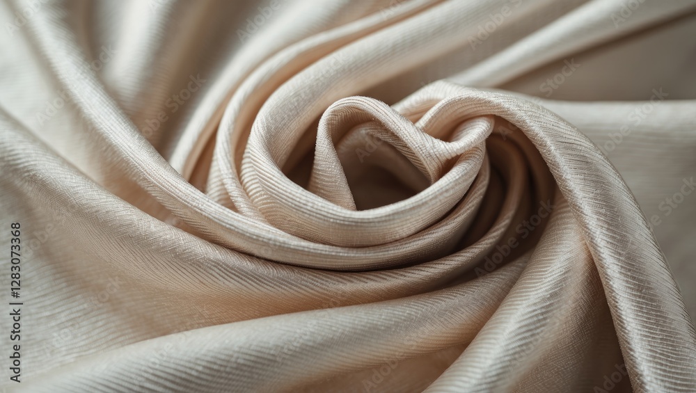 Poster Soft beige fabric texture with intricate details and gentle folds ideal for backgrounds and textile design concepts