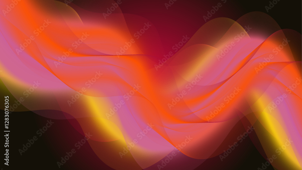Poster abstract wave lines flowing smooth curve. purple and blue flowing waves designs. spiral line art wav