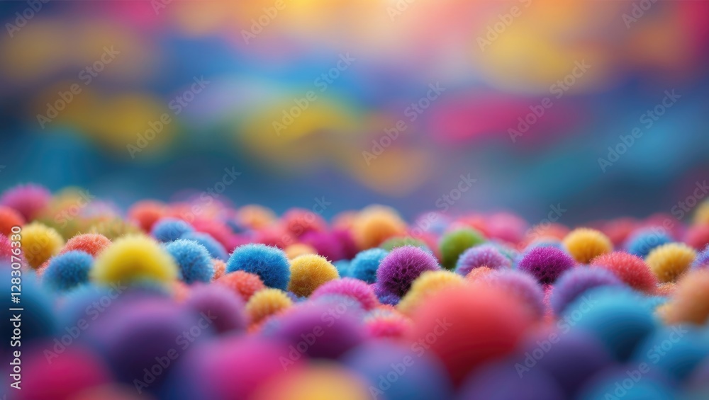 Poster vibrant abstract blurred background with colorful soft textures ideal for creative wallpapers and de
