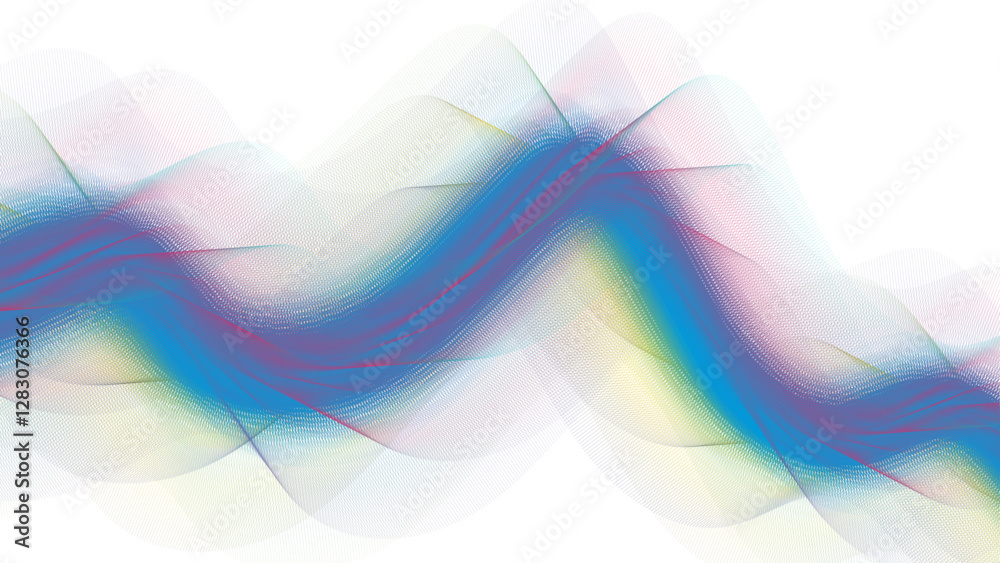 Poster abstract wave lines flowing smooth curve. purple and blue flowing waves designs. spiral line art wav