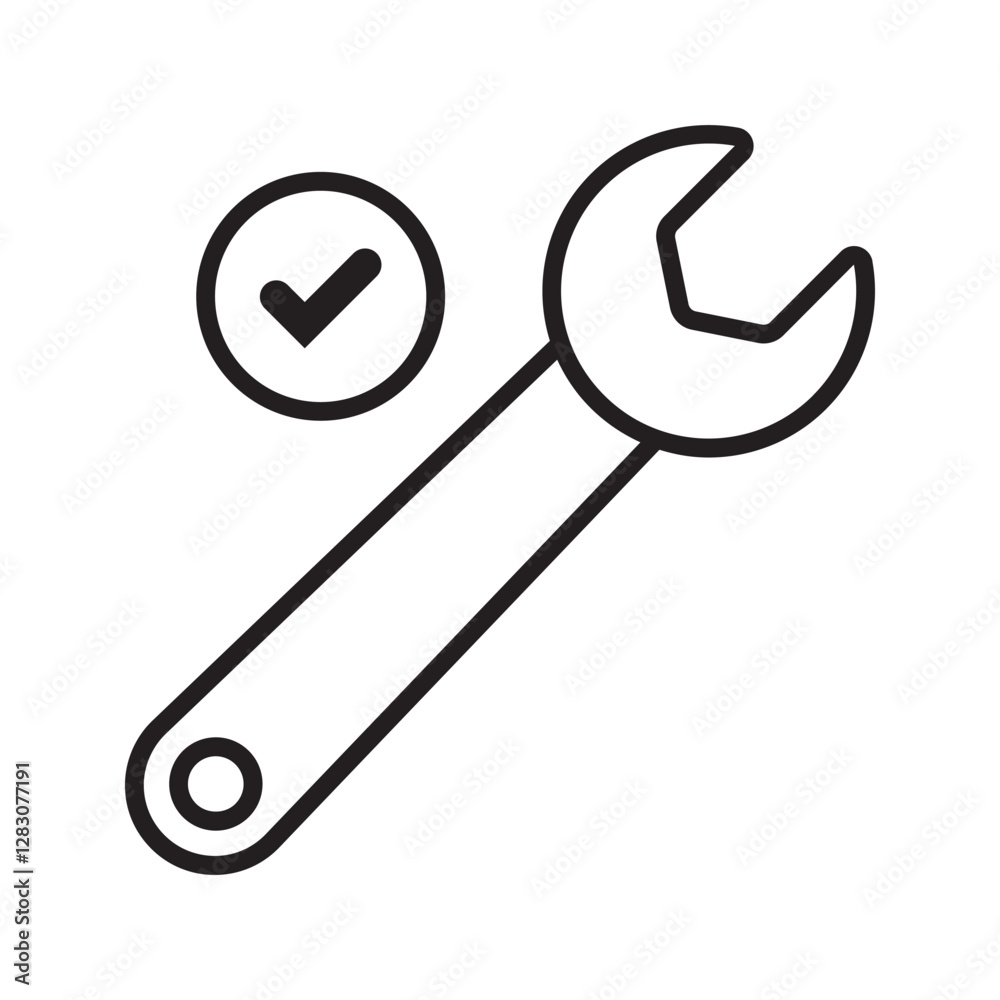 Fototapete easy to disassemble icon vector element design template web
