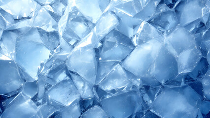 Obraz premium Ice cubes abstract blue background