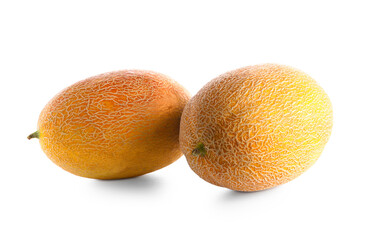 Sweet melons on white background