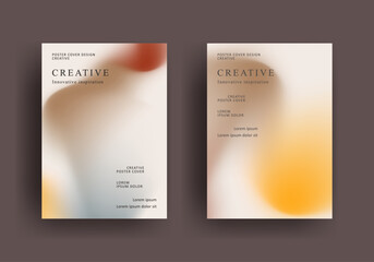 Fototapeta premium brochure poster template. retro vintage Covers Design. fluid gradient background design. retro front page design for Banner, Poster, Flyer, Invitation and Annual Report