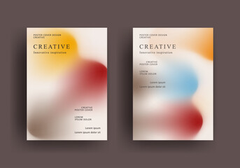 brochure poster template. retro vintage Covers Design. fluid gradient background design. retro front page design for Banner, Poster, Flyer, Invitation and Annual Report