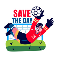 Football Match Flat Sticker 

