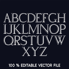 Classic college font. Vintage sport font in american style for football, baseball or basketball logos and t-shirt. Athletic department typeface, varsity style font. Vector