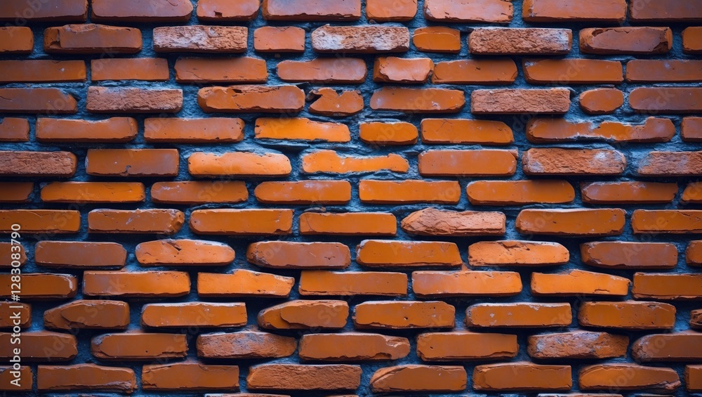 Poster red brick wall texture with various shades and patterns suitable for background use in design projec
