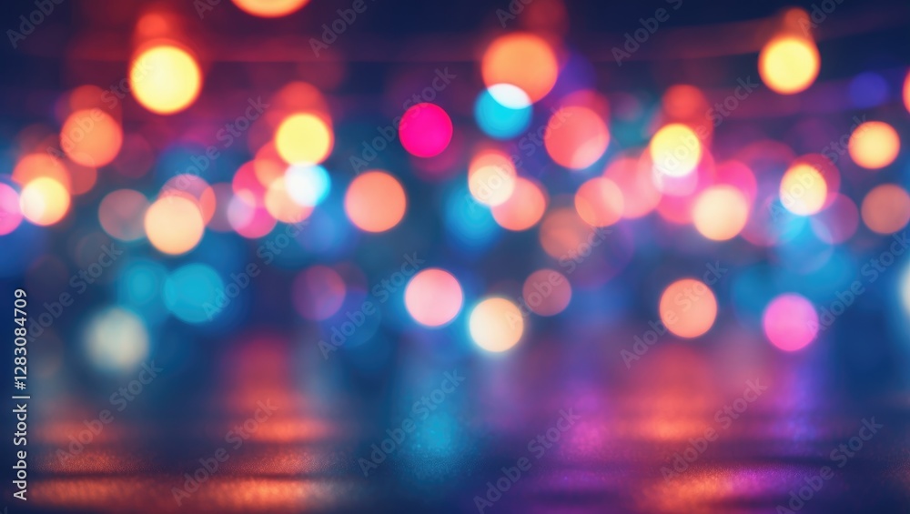 Poster Colorful abstract blurred light background perfect for festive themes and creative design projects. Ideal backdrop for various occasions.
