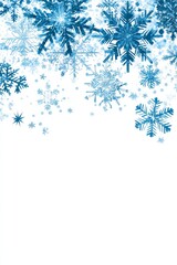 Beautiful snowflakes falling gracefully over a winter landscape