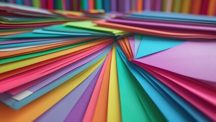 Vibrant assortment of paper sheets in various colors showcasing texture and depth ideal for art and crafting projects