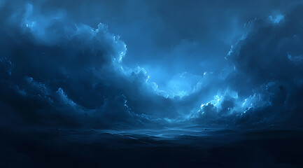 Fototapeta premium Celestial Seascape Night Cloudscape