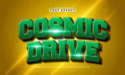 cosmic drive editable text effect with a space and galaxy text style
