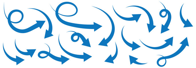 set of curved arrows icon