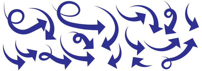 set of curved arrows icon
