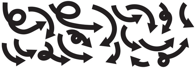 set of curved arrows icon