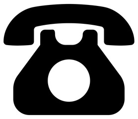 黒電話のアイコンマークピクト