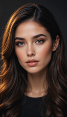 Fototapeta premium Beautiful brunette woman