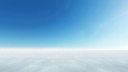 Vast White Landscape Under a Clear Blue Sky Serenity and Open Space Perfect Background