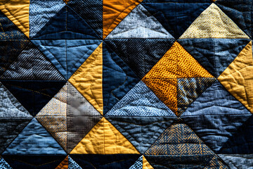 Geometric Fusion Quilt Design: A Modern Take on Traditional Craftsmanship
