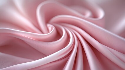 Obraz premium Delicate soft pink fabric with smooth folds and subtle shadows perfect for elegant backgrounds and textile design projects.