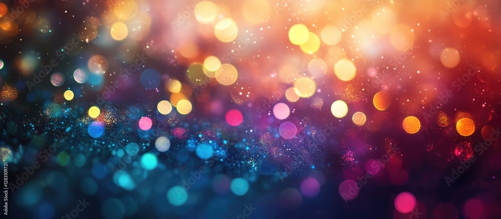 Aufkleber colorful abstract background with soft bokeh effects in warm oranges and cool blues creating a dream