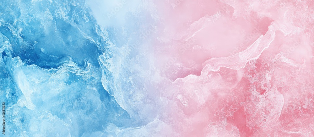 Leinwandbilder abstract swirls of blue and pink colors blended together with soft gradients creating a serene and h