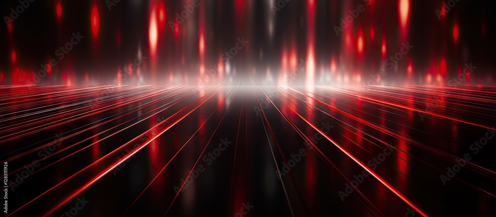 Fototapete abstract dark background with red bokeh light streaks creating a festive atmosphere for christmas an