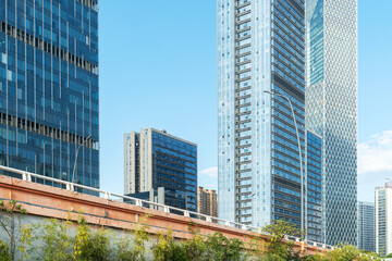 Fototapeta premium Daytime shot of the city skyline